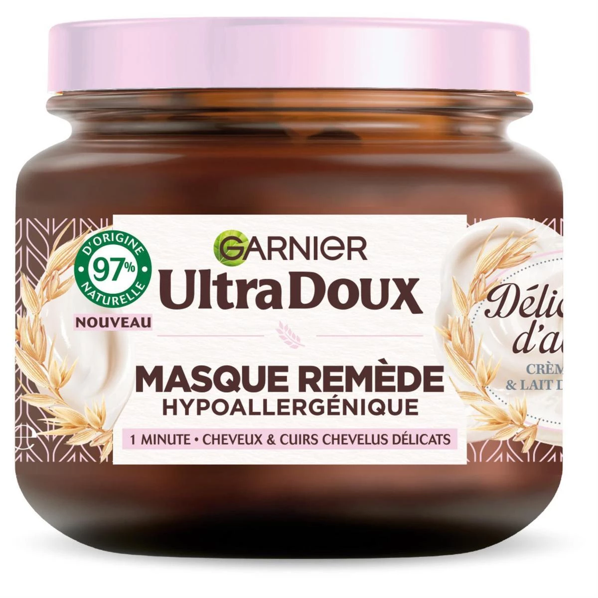 Hair Mask Hypoallergenic Remedy Rice Cream and Oat Milk; 340ml Garnier