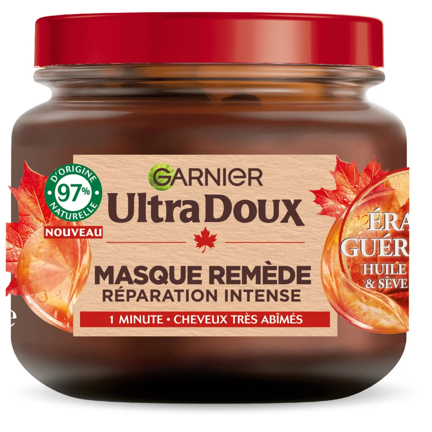 Hair Mask Revitalizing Remedy for Very Damaged Hair Maple Healer, 340 ml - GARNIER