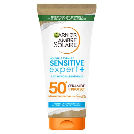 Sensitive Expert Sun Protection Milk + Solar Amber, 175ml - GARNIER