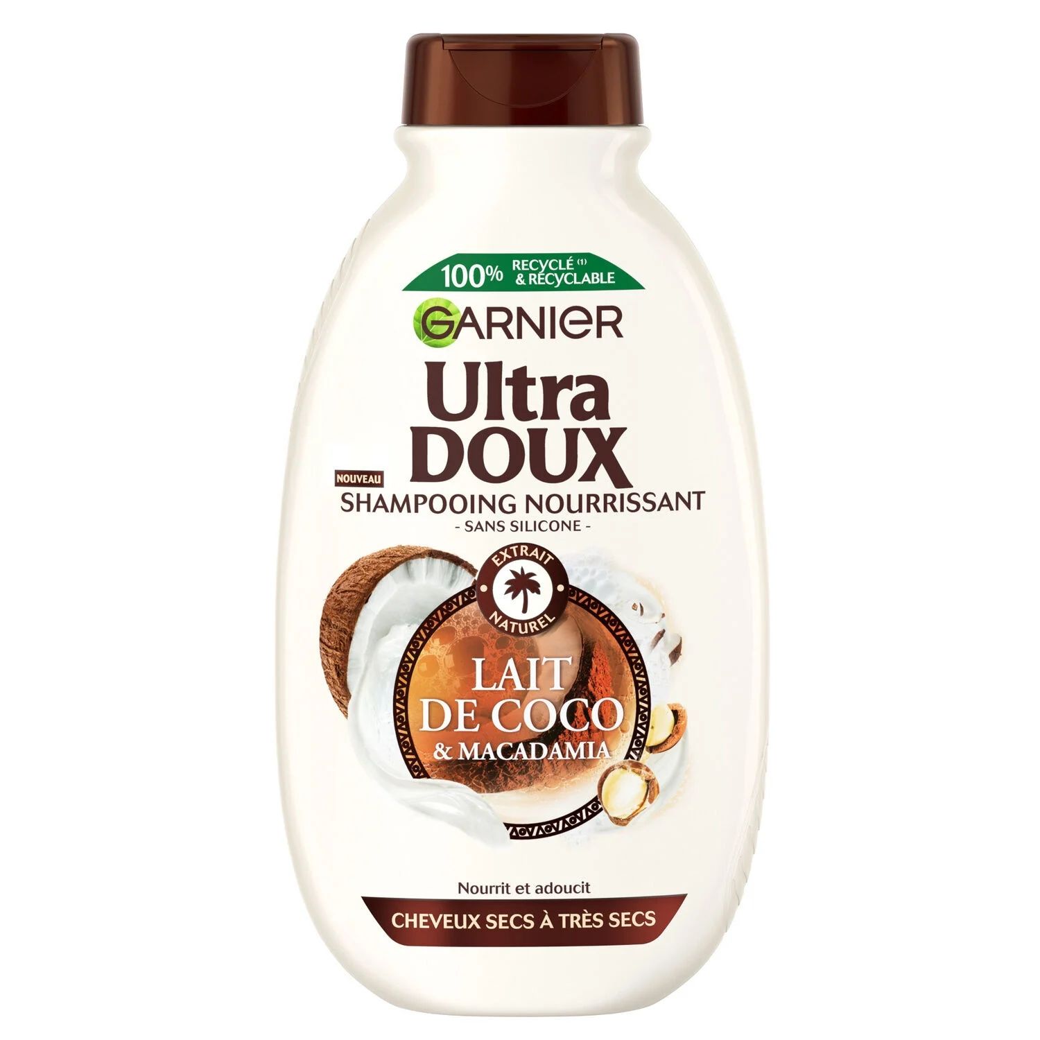 Coconut Milk Nourishing Shampoo for Dry Hair, 300ml - GARNIER