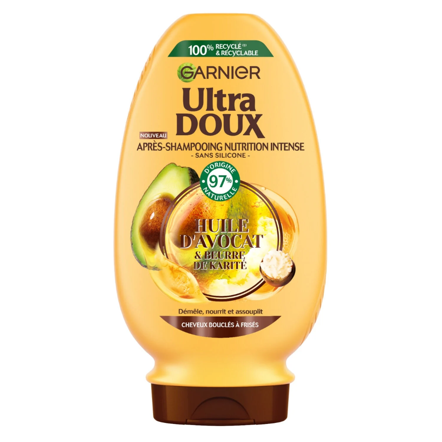 Avocado Shea Butter Curly Hair Nutrition Conditioner, 250ml - GARNIER