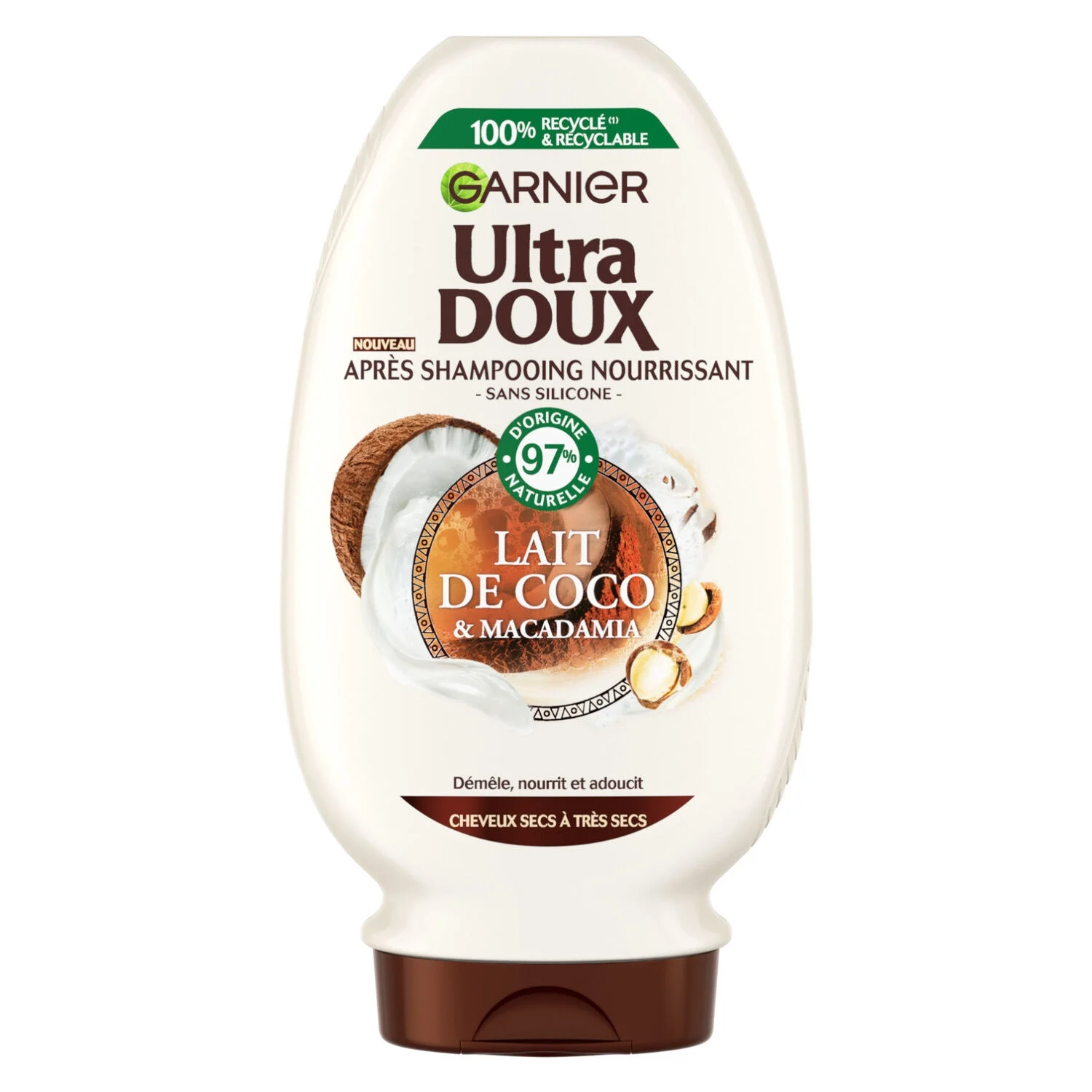 Ultra Gentle Coconut Milk Nourishing Shampoo for Dry Hair, 250ml - GARNIER