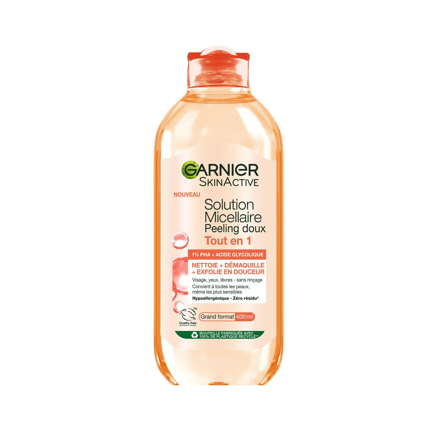 Micellar Gentle Peeling Solution All in 1, All Skin Types 400ml - GARNIER