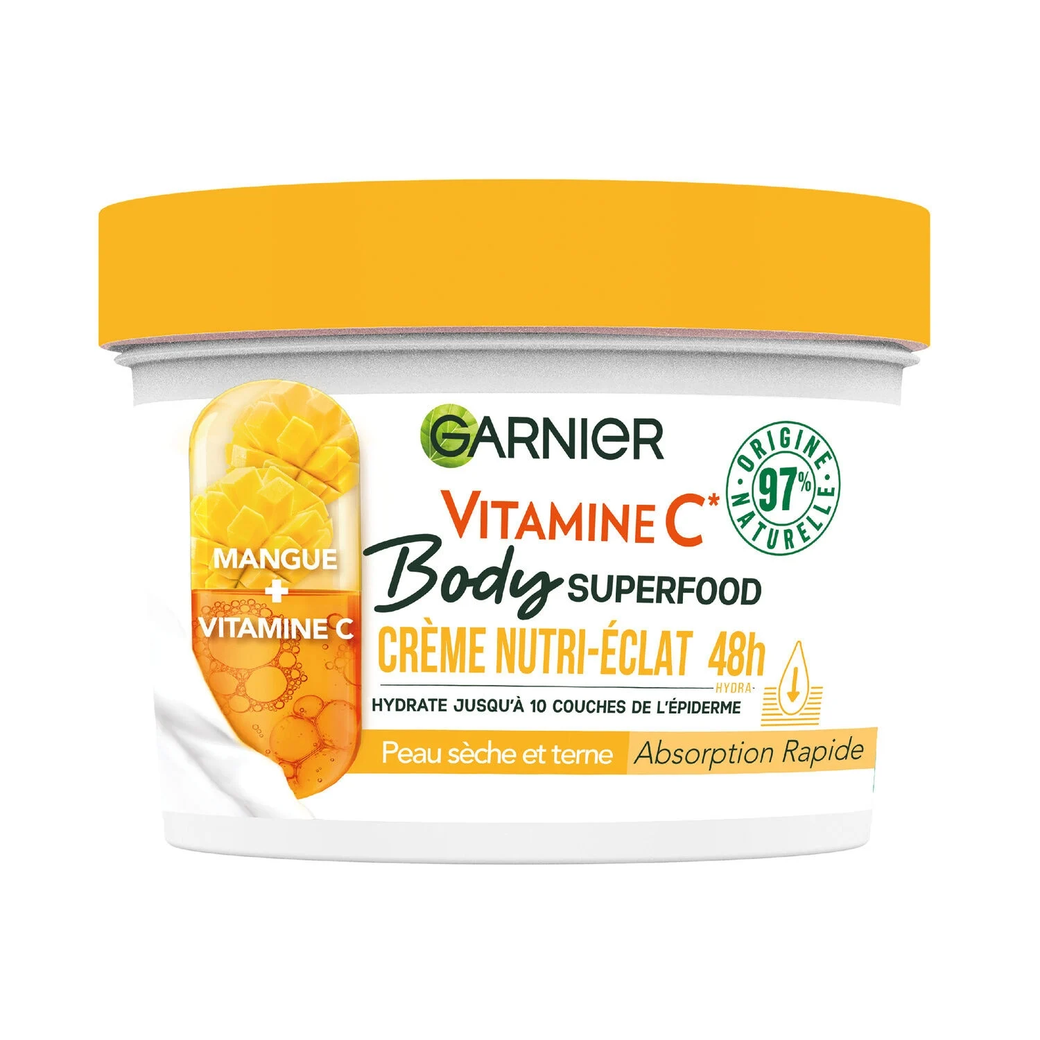 Mango And Vitamin C Body Super Food Body Cream 380ml - GARNIER