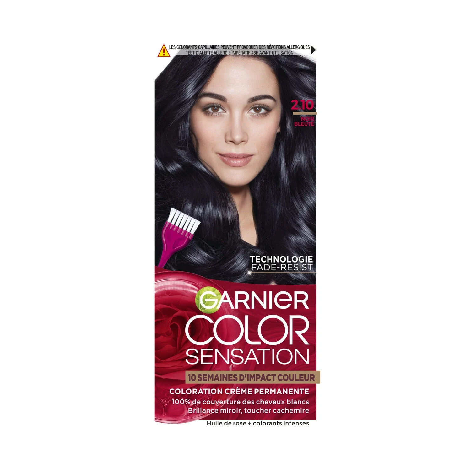パーマネントヘアカラー青みがかった黒 - Garnier