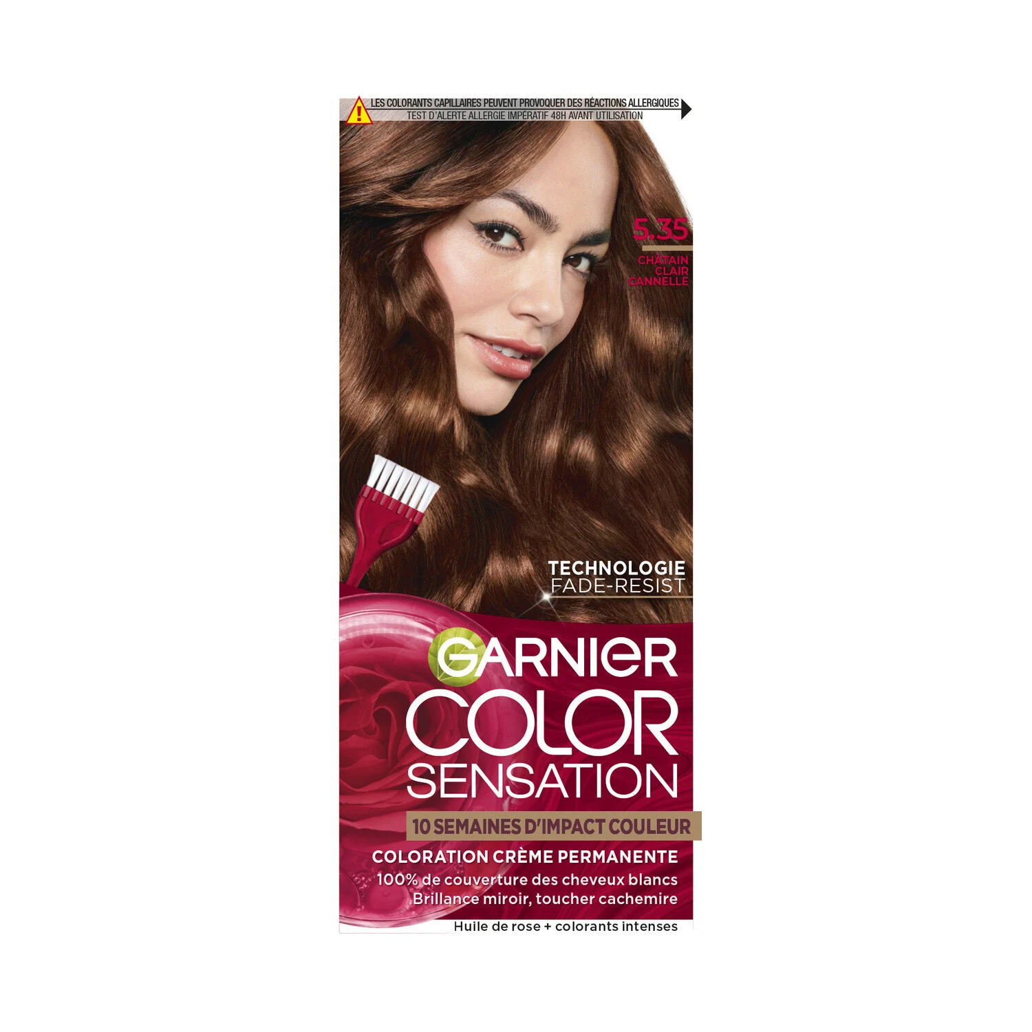 Coloration Cheveux Permanent ChÃ¢tin Clair Cannelle - GARNIER