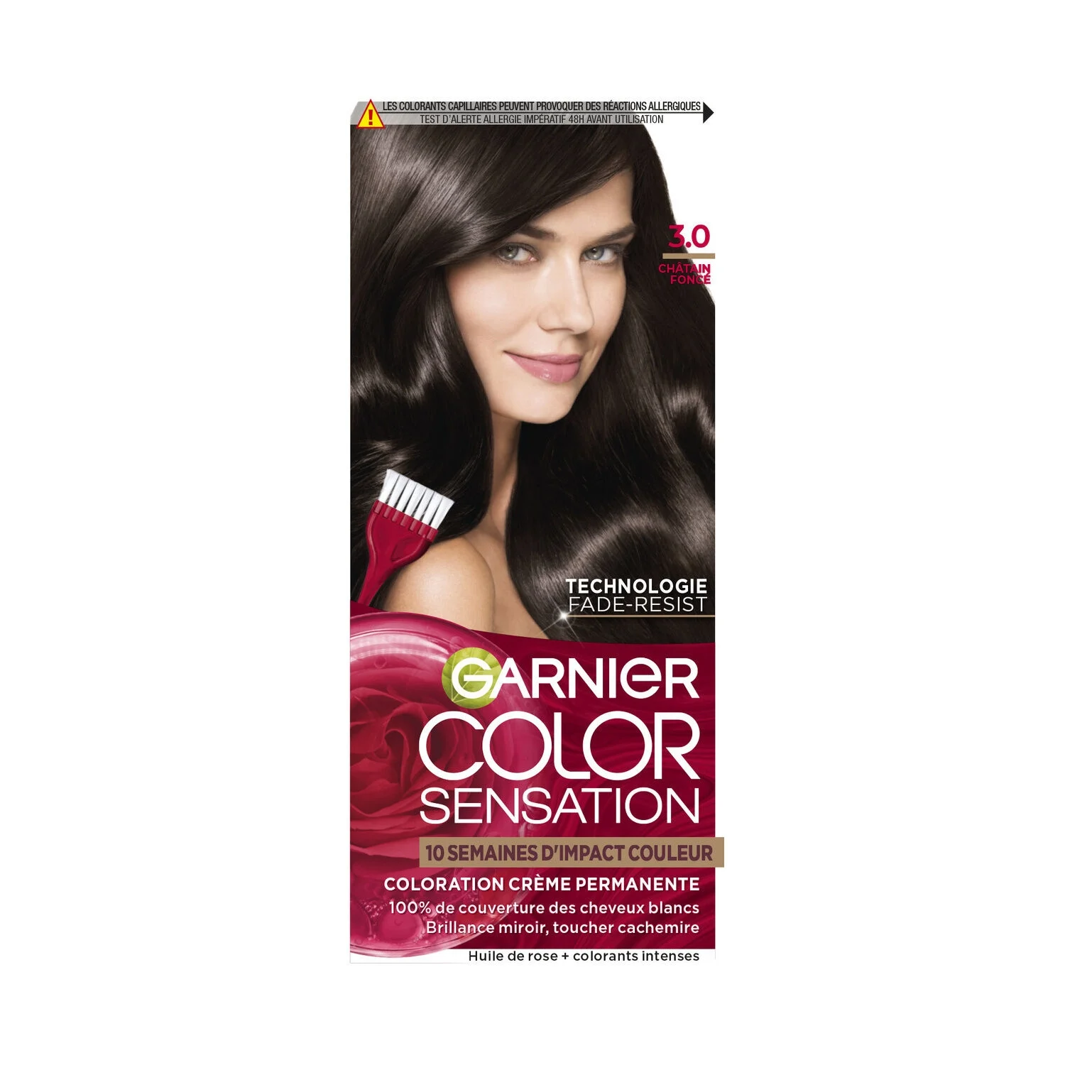 Coloration Cheveux Permanent Châtin Foncé 3.0 - Garnier