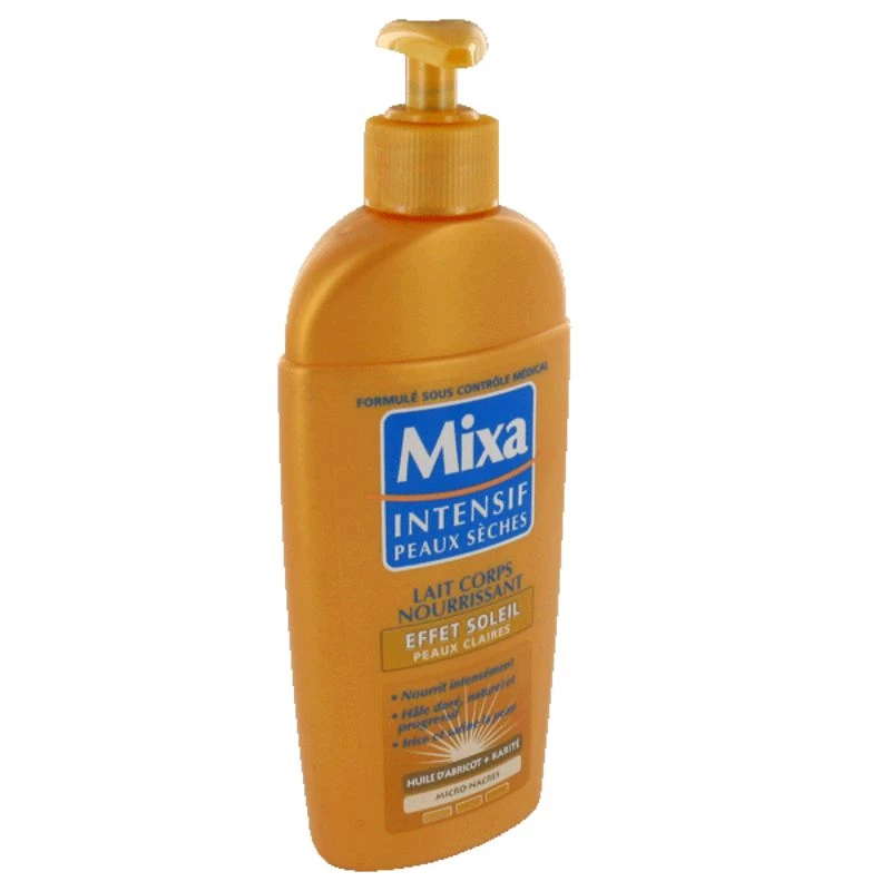Lait corps nourrissant effet soleil peaux claires 250ml - MIXA