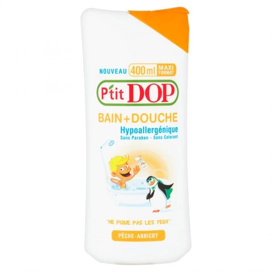 Bain + douche pêche & abricot 400ml - P'TIT DOP