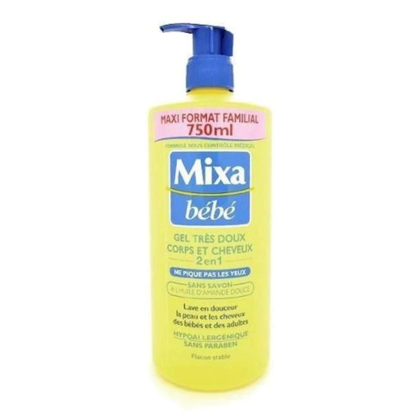 Gel muito suave para corpo e cabelo 750ml - MIXA