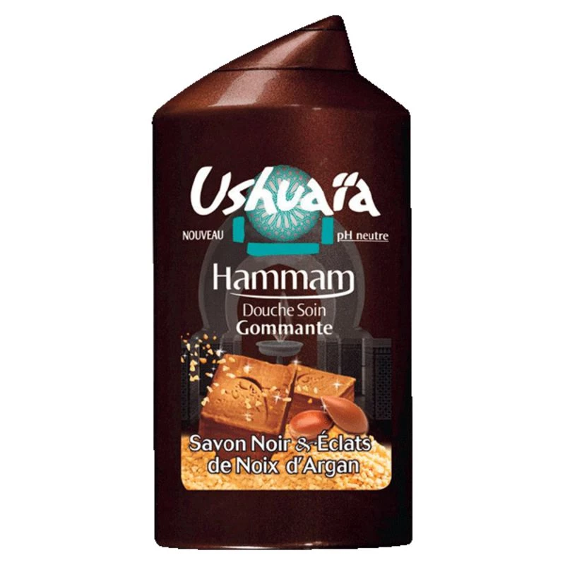 Douche soin hammam savon noir & noix d'argan 250ml - USHUAIA