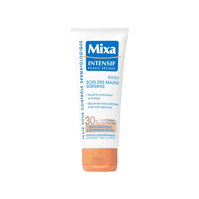 Crème main surgras 30% de lait d'avoine 100ml - MIXA