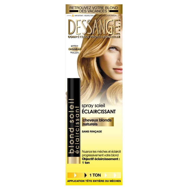 Spray soleil éclaircissant cheveux blond 125ml - DESSANGE