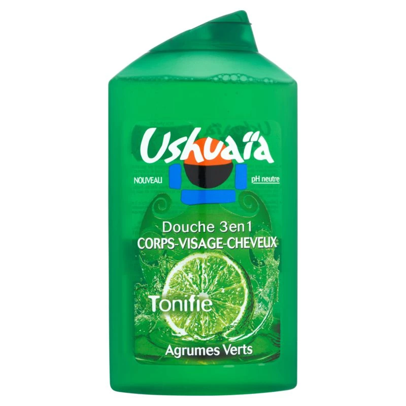 Gel douche 3 en 1 agrumes verts 250ml  - USHUAIA