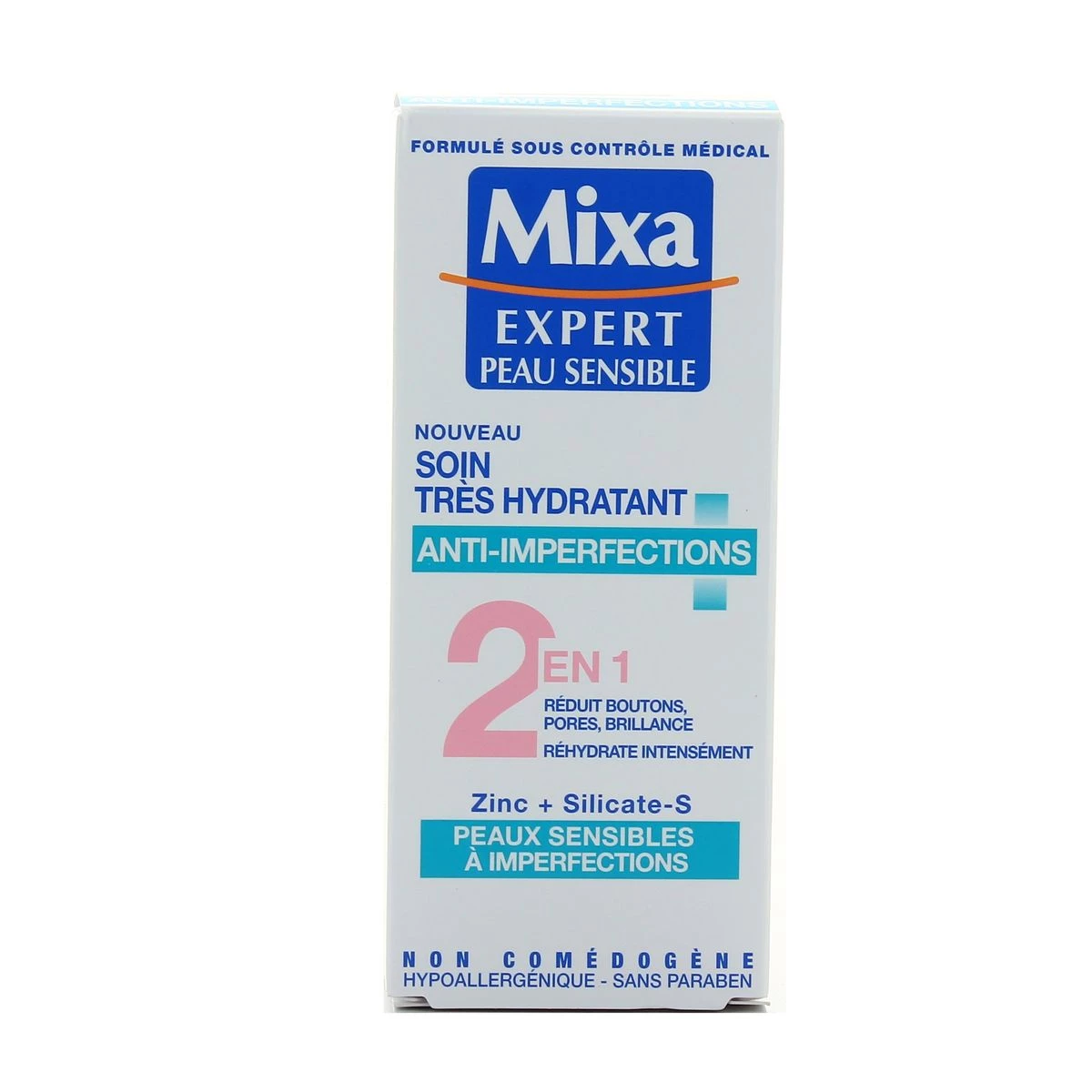 Trattamento Anti-Imperfezioni Molto Idratante 2 in 1 Pelli Sensibili con Imperfezioni, 50ml - MIXA