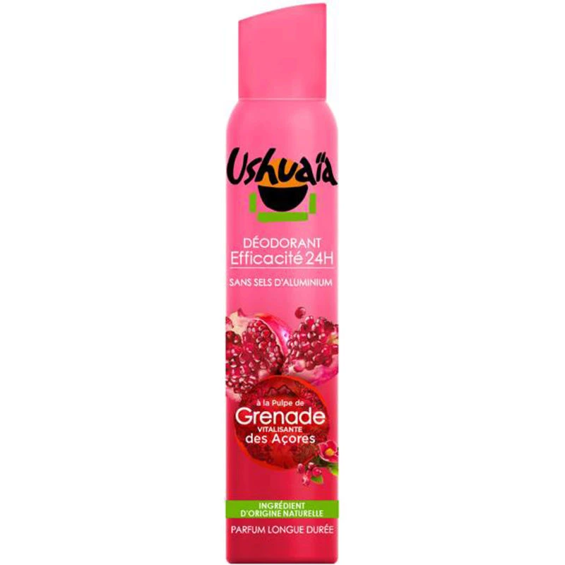 24-Stunden-Deodorant für Damen mit Azoren-Granatapfelmark, 200 ml - USHUAIA