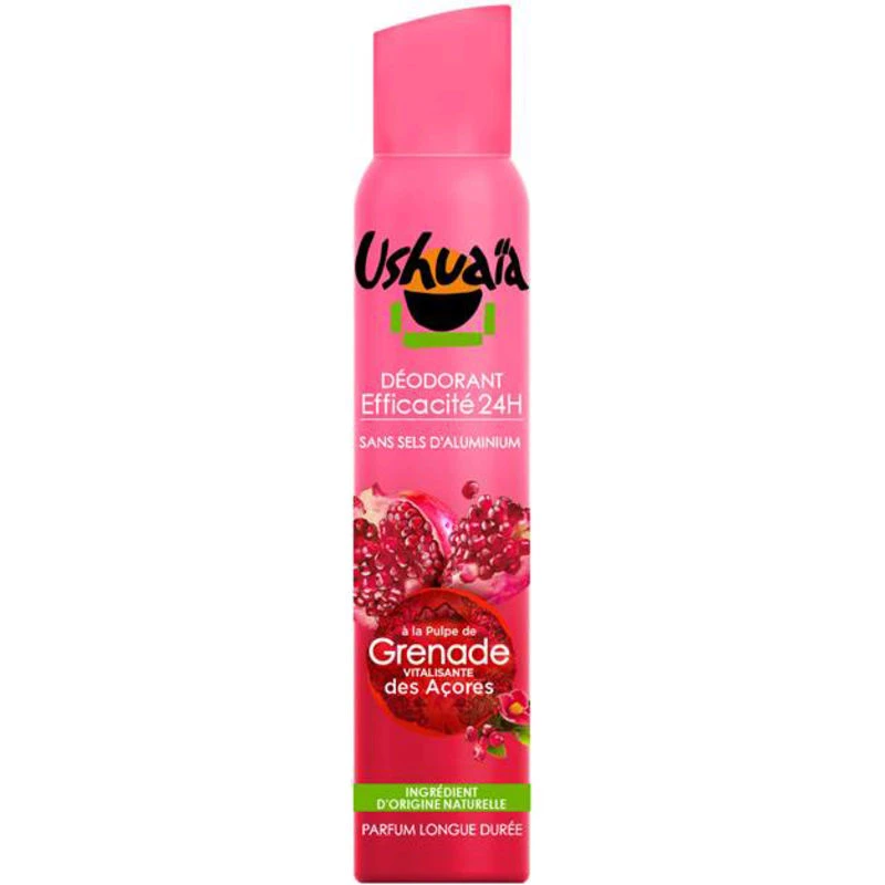 Desodorizante feminino 24h com polpa de romã dos Açores 200ml - USHUAIA