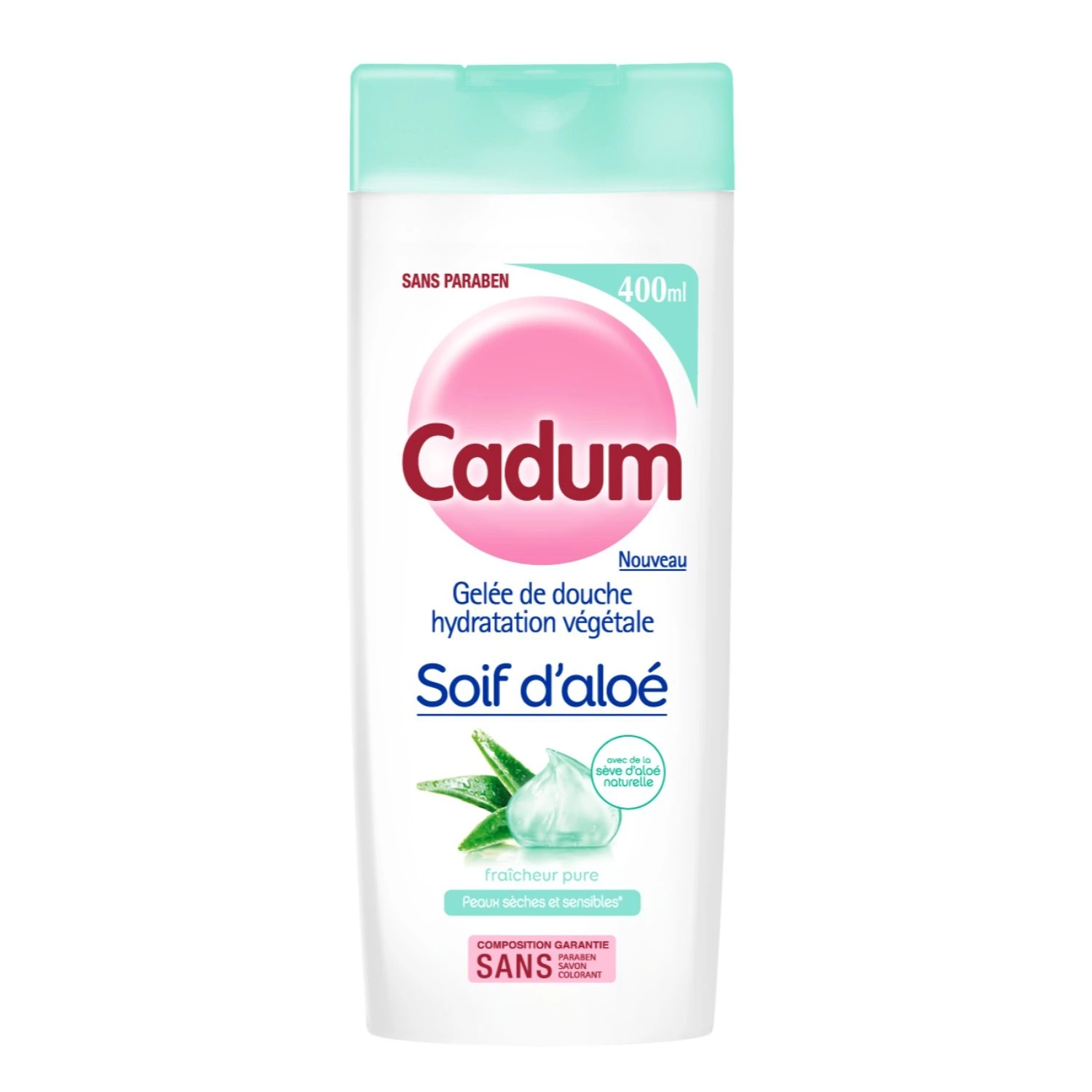 Gelée de douche hydratation végétale soif d'aloé 400ml - CADUM