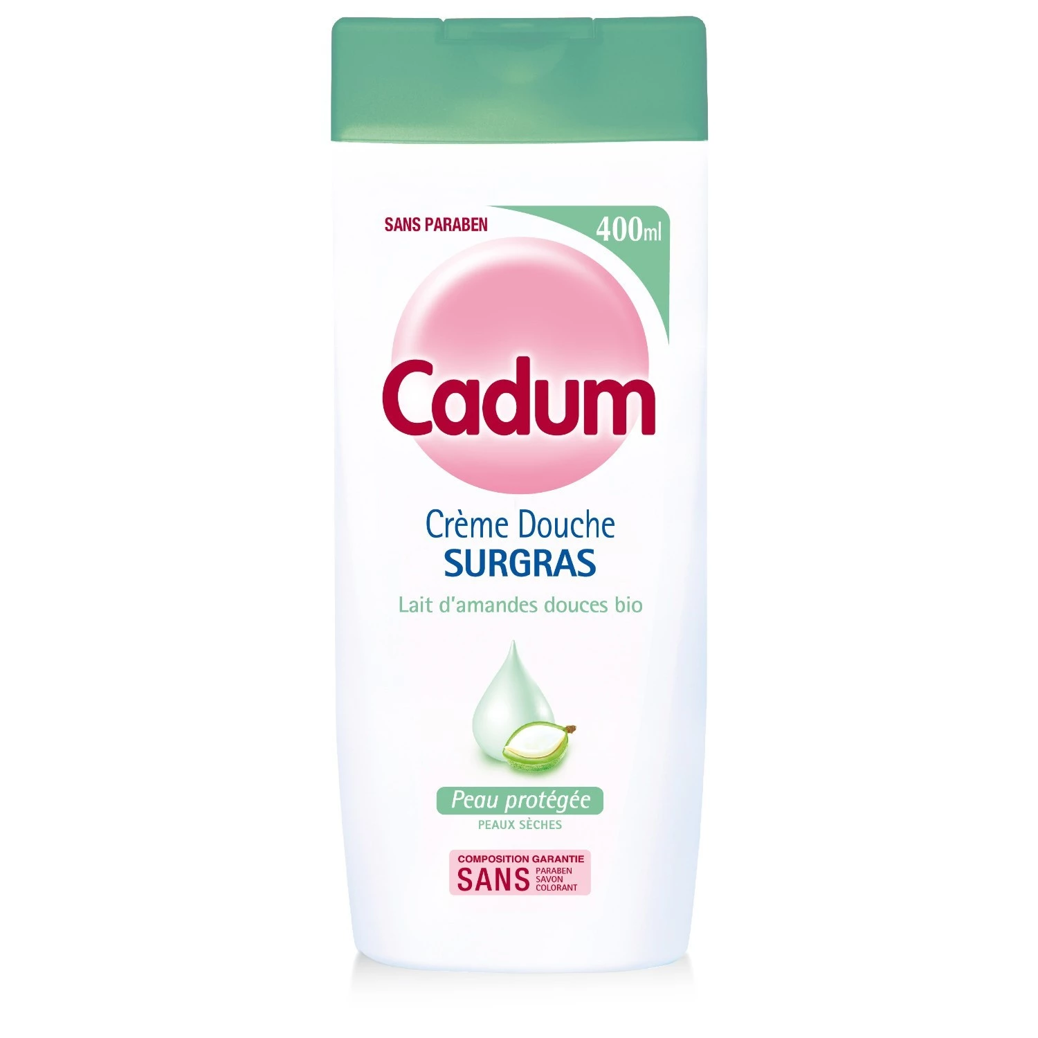 Crème douche surgras au lait d'amandes douces BIO 400ml - CADUM