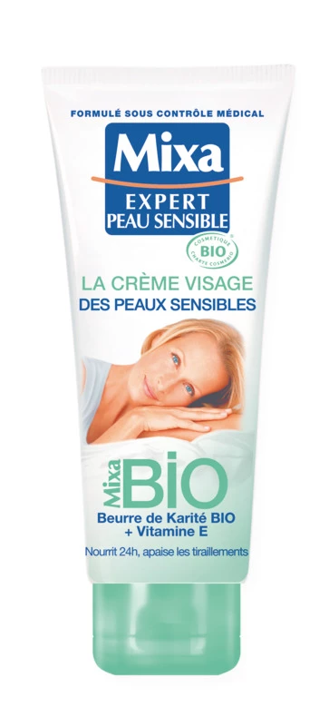 Crème Visage Bio Peaux Sensible, 10cl - MIXA