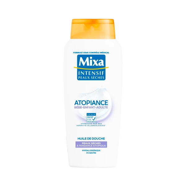 Huile de douche atopiance intensif bébé, enfant, adulte peaux sèches 400ml - MIXA