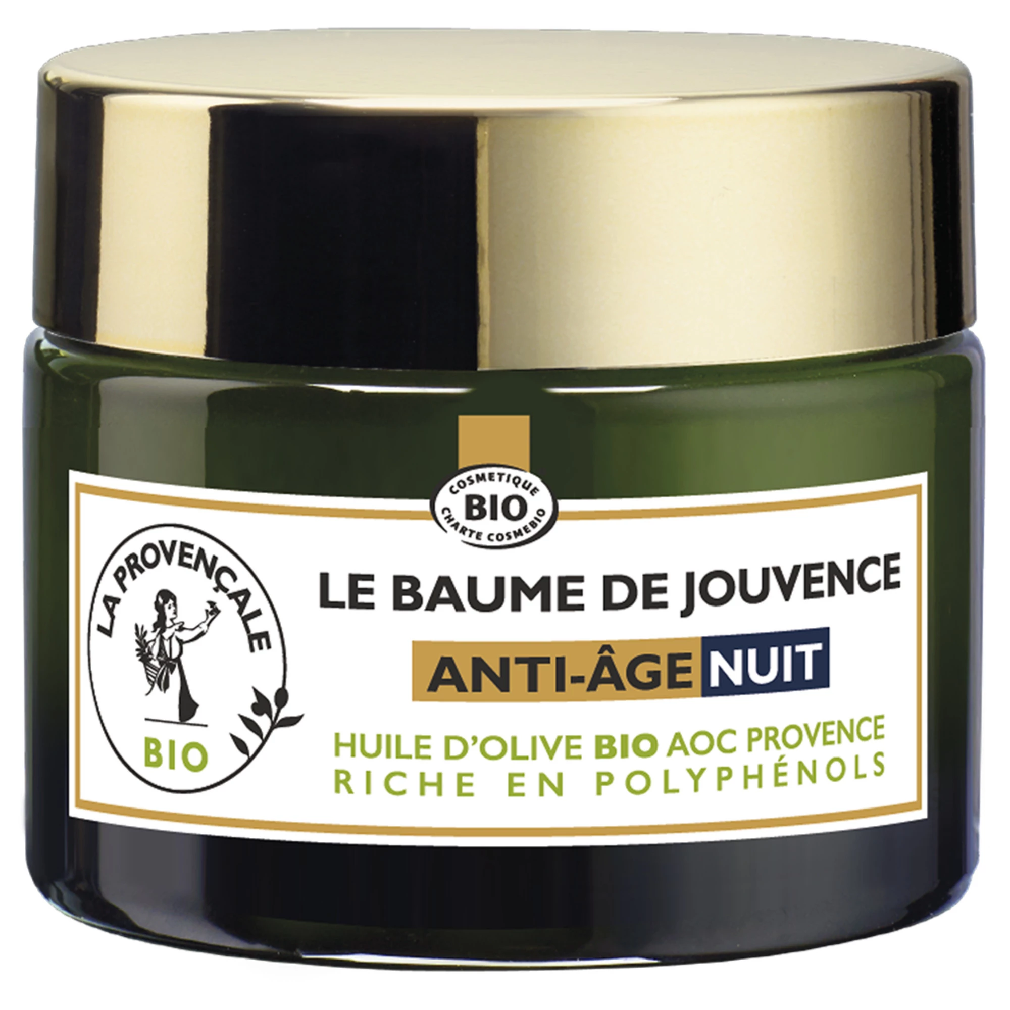 Crema de noche antienvejecimiento orgánica, 50 ml - LA PROVENCALE