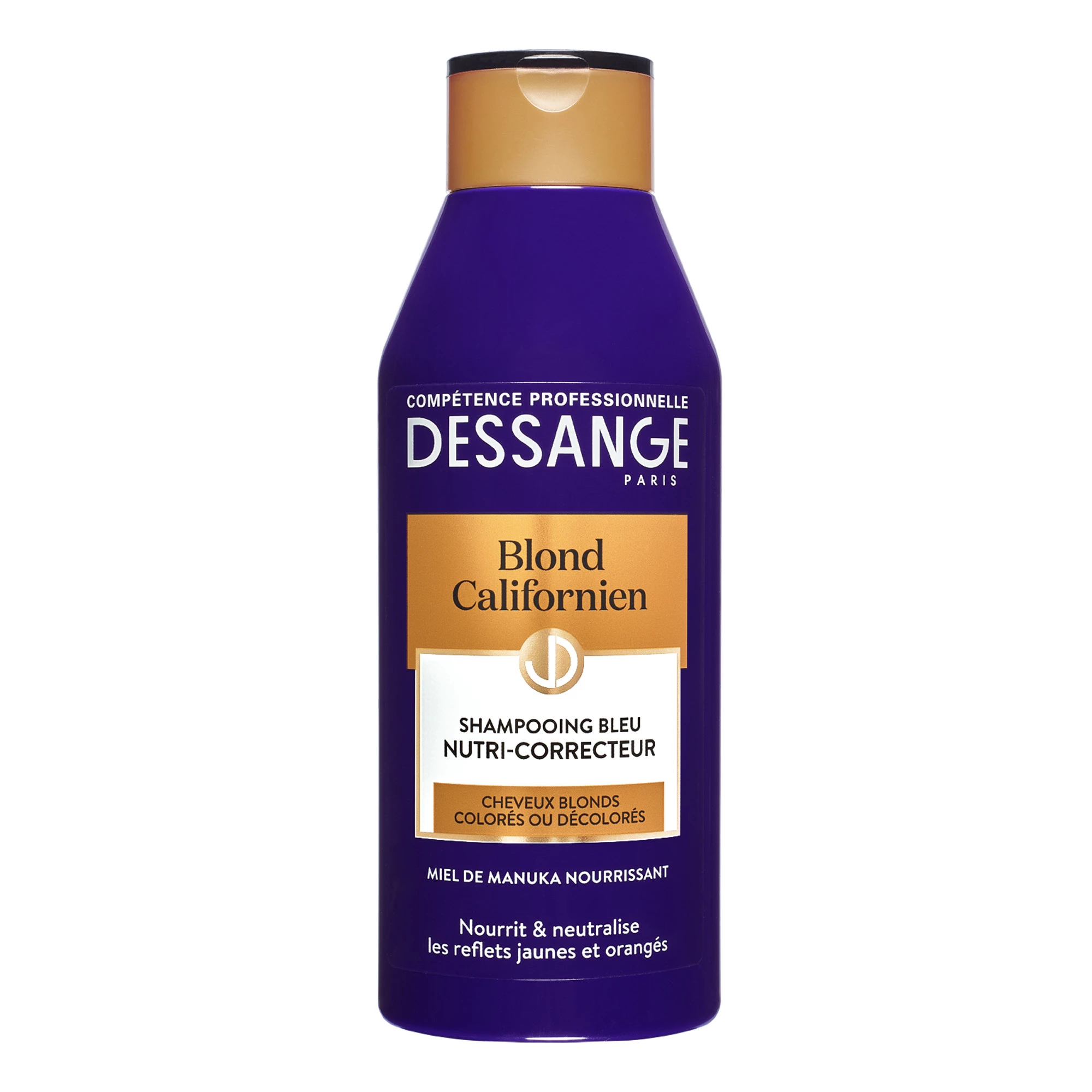 Shampoing Bleu Blond Californien Nutri-Correcteur Cheveux Blonds Colorés 250ml - DESSANGE