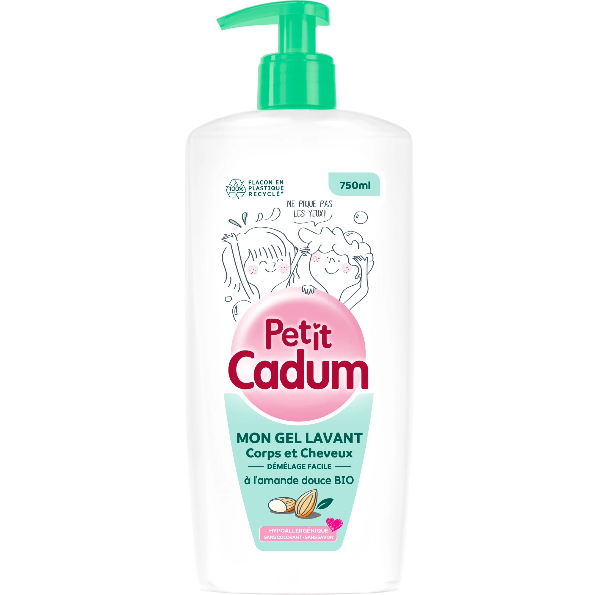 Sweet Almond Children's Shower and Hair Gel 750ml - PETIT CADUM