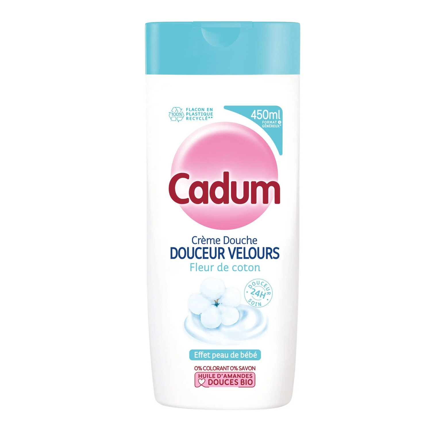 Cotton Flower Velvet Shower Gel 450ml - CADUM