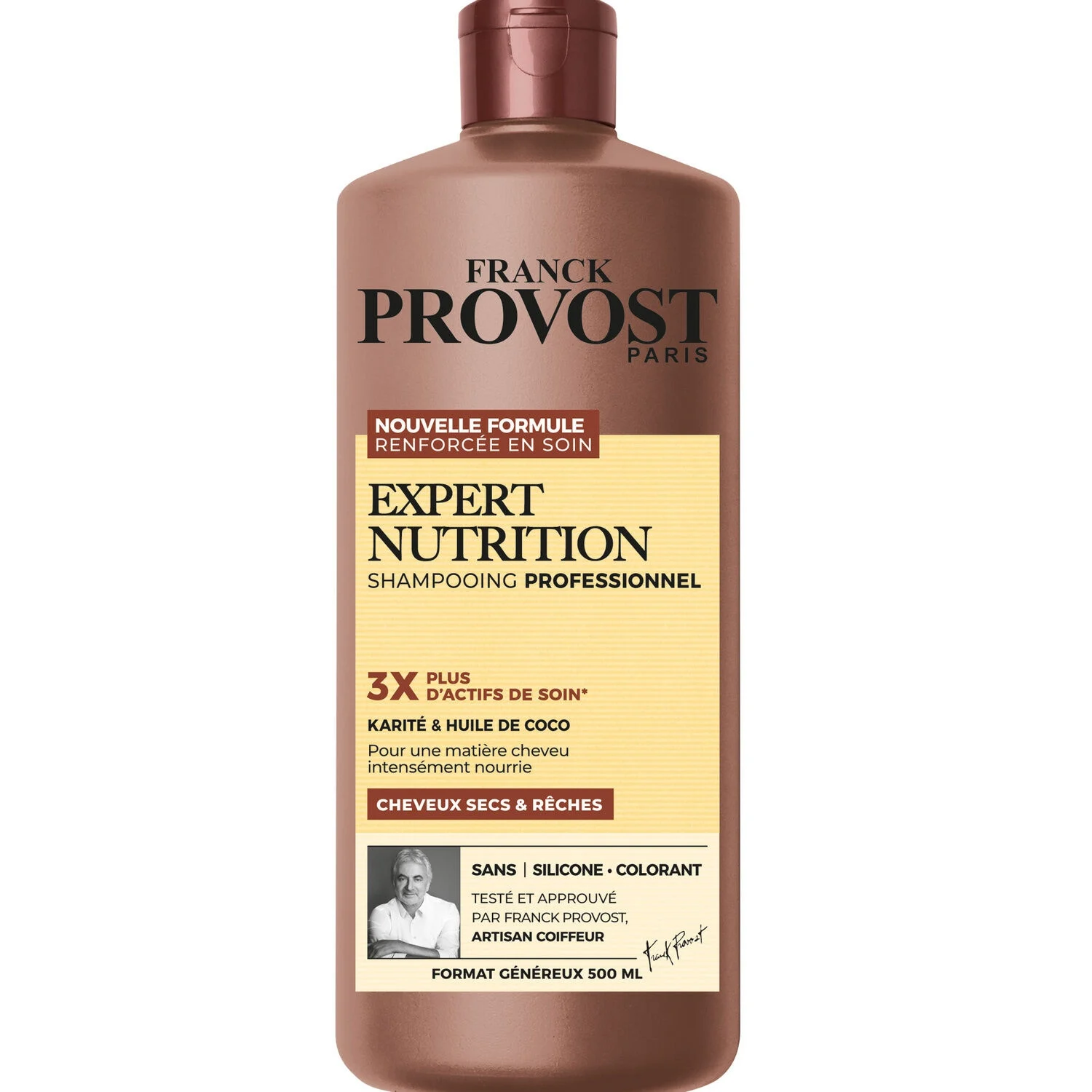 Shampoo for Thick Dry to Very Dry Curly Wavy Hair Shea & Coconut Oil 500ml - FRANCK PROVOST