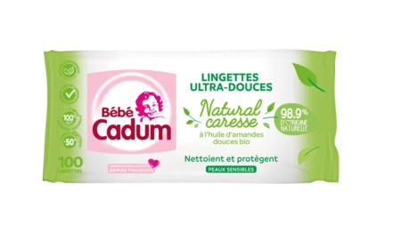Cadum Bebe Lingettes Nature MS