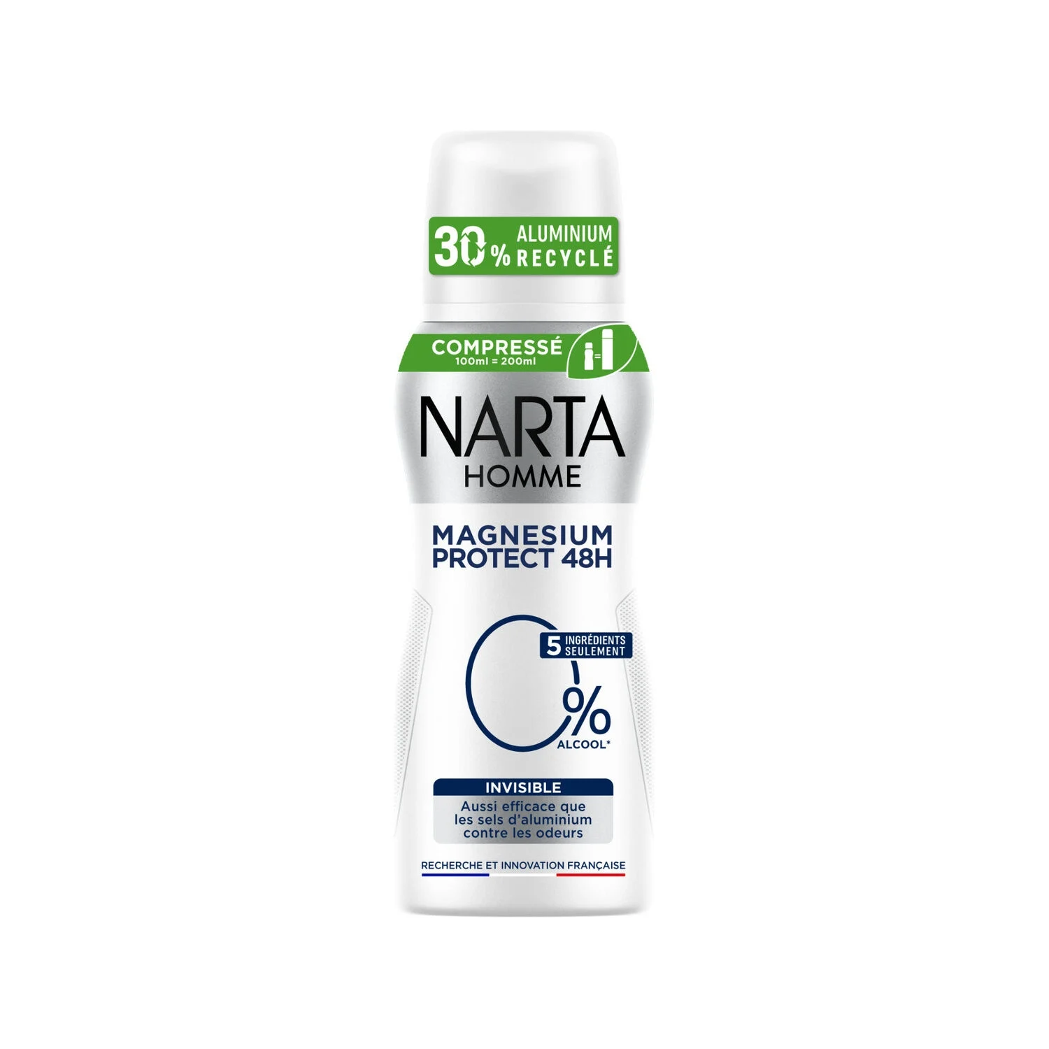 Desodorante Invisível Masculino Magnésio Protect 48H 100ml - NARTA HOMME