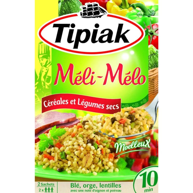 Méli-Mélo vegetable cereals, 330g - TIPIAK