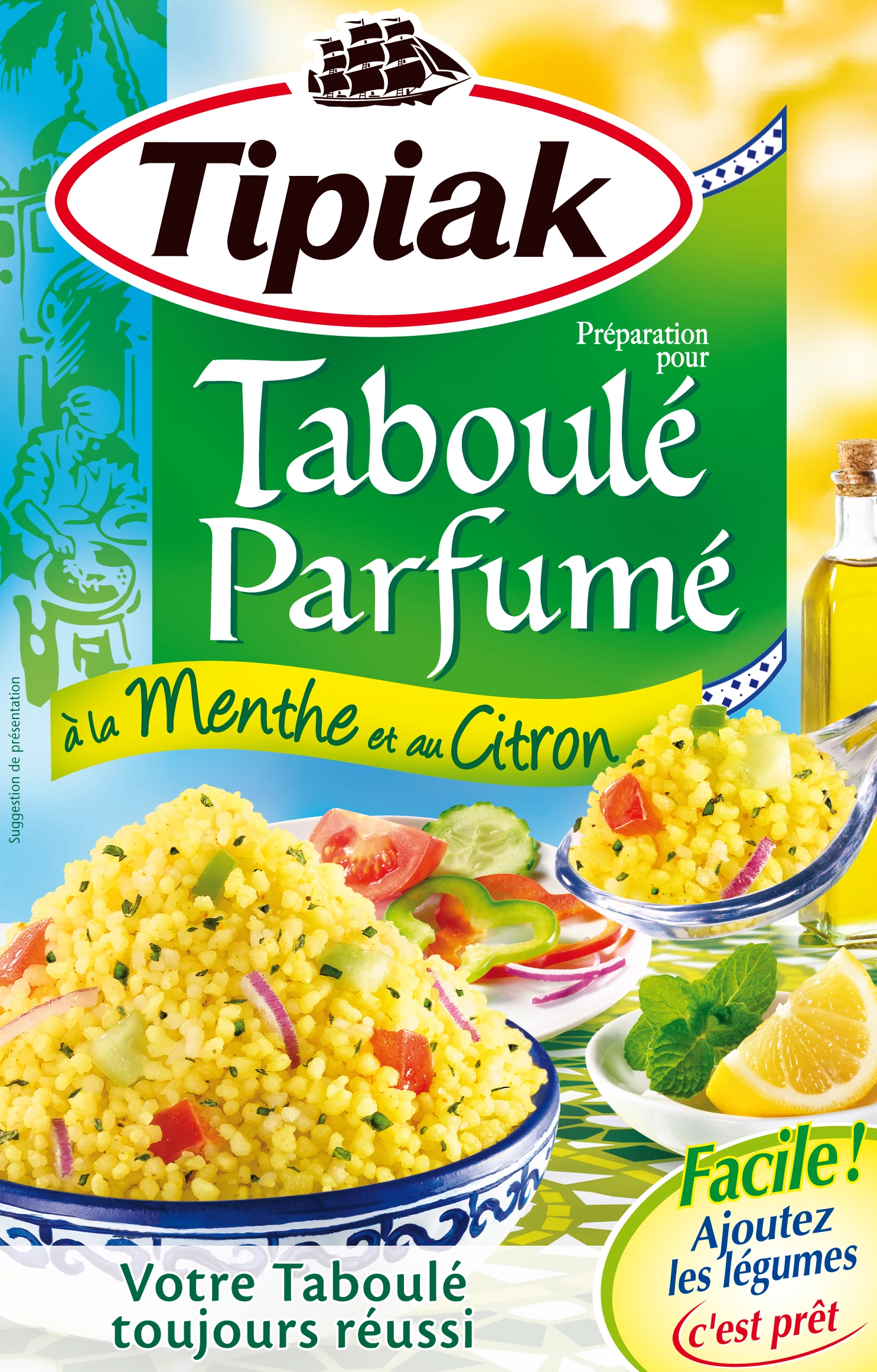 Taboulé Menthe/Citron, 350g - TIPIAK