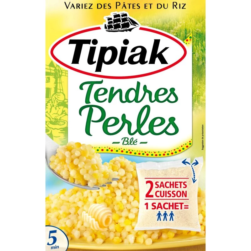 Soft Wheat Pearls, 2x175g - TIPIAK