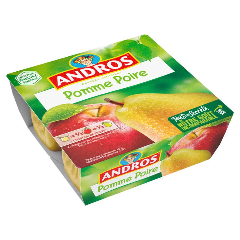 Andros apple pear 4x100g