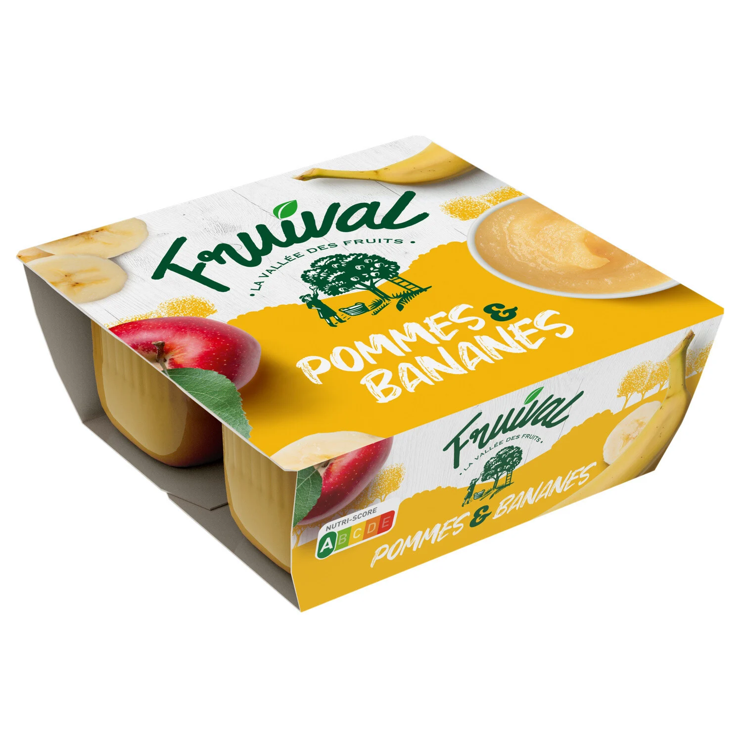 Compote Pomme Banane 4x100g - Fruival