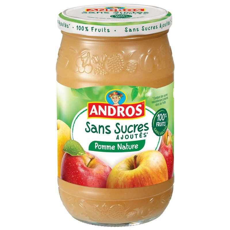 Puré de manzana natural 730g - ANDROS