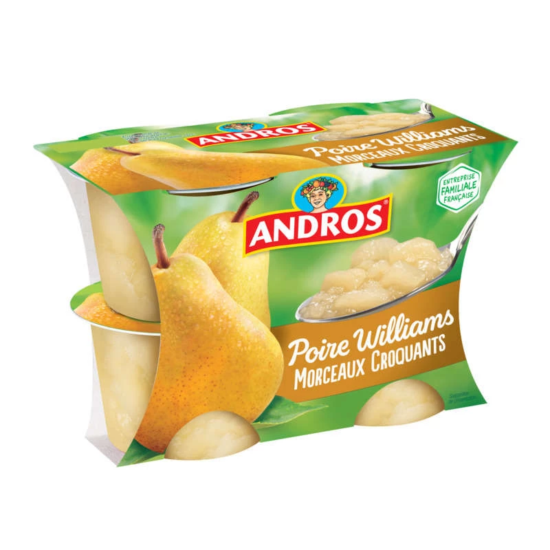 Andros Delice Piece Poire 4x