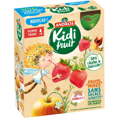 Compote Pomme Fraise 4x85g - KIDIFRUIT