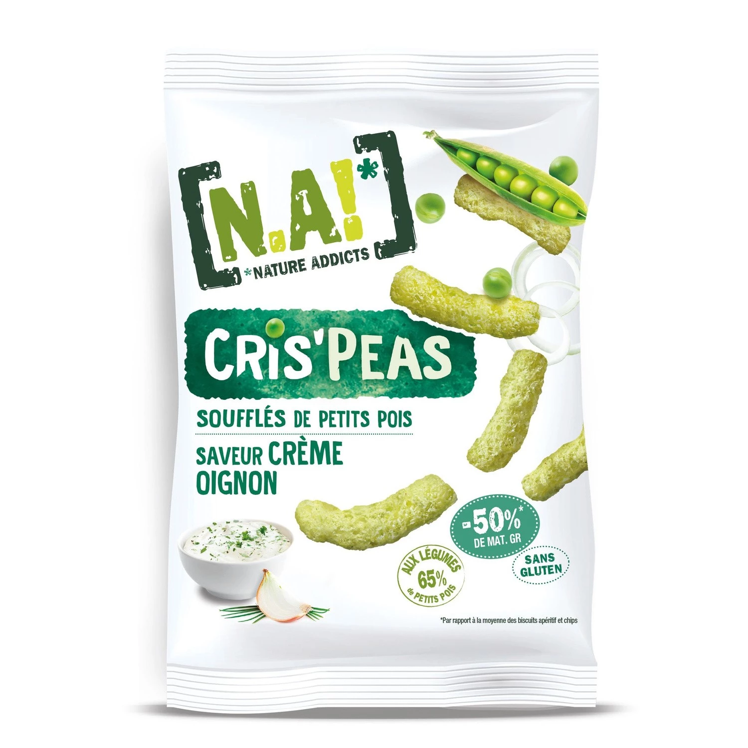 Crisp'peas 50g parfum créme et oignon - N.A!