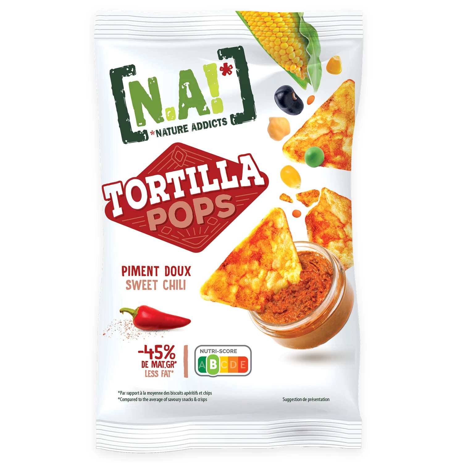 Tortilla Pops Pimentão Doce, 80g - N.A!