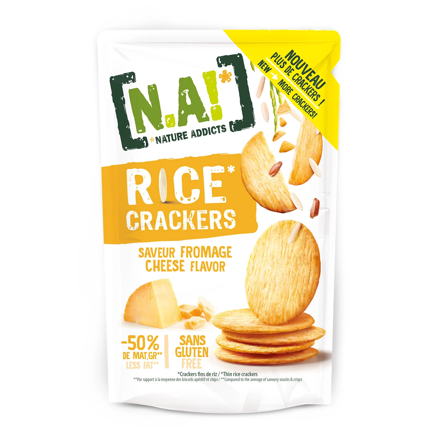 Rice Crackers Gluten Free Cheese Flavors, 85g -N.A!