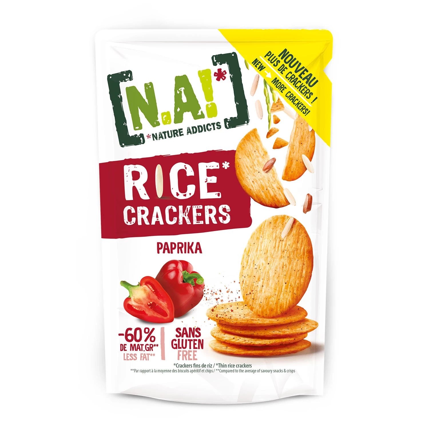 Reiscracker Paprika Sans Gluten, 85g -  N.A!