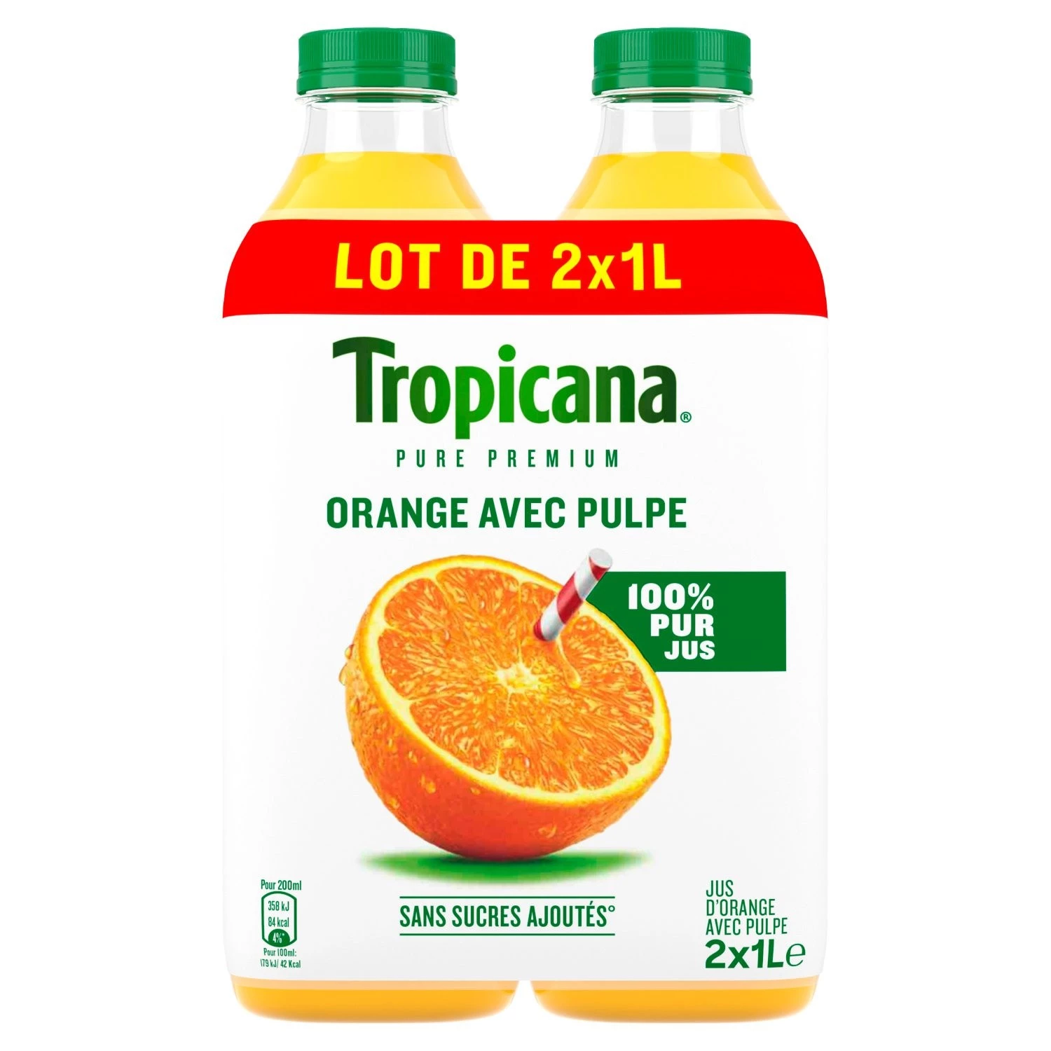 Tropicana Pulpe Orange2x1l