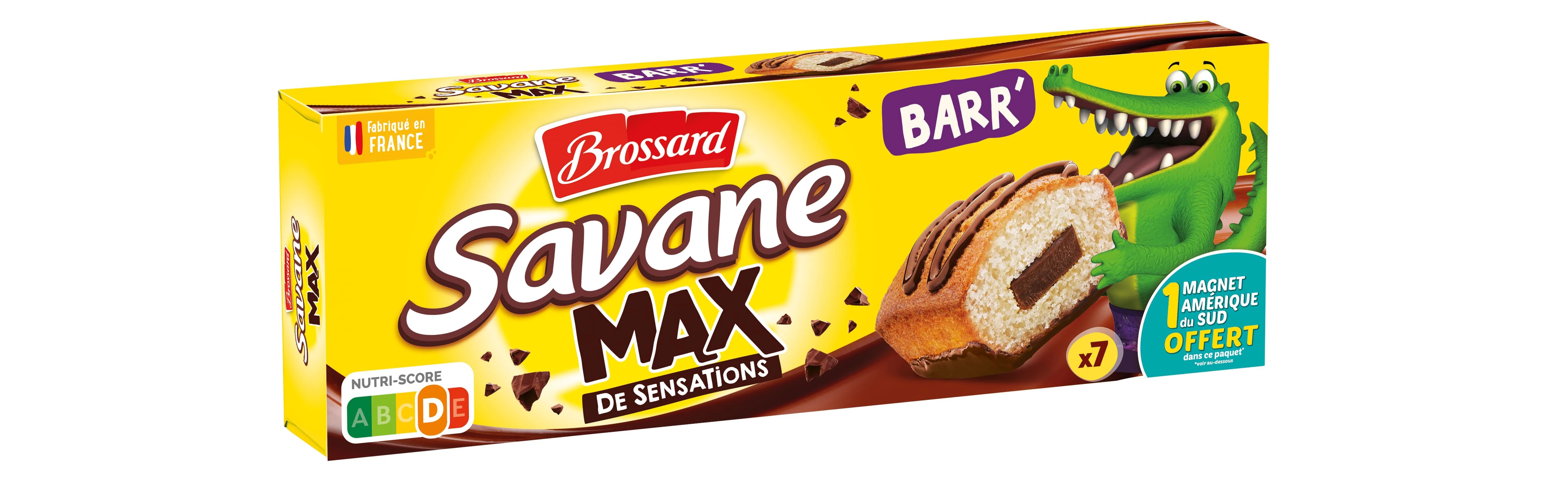 Gâteau avec Barre de Chocolat Savane X 7 210g - BROSSARD