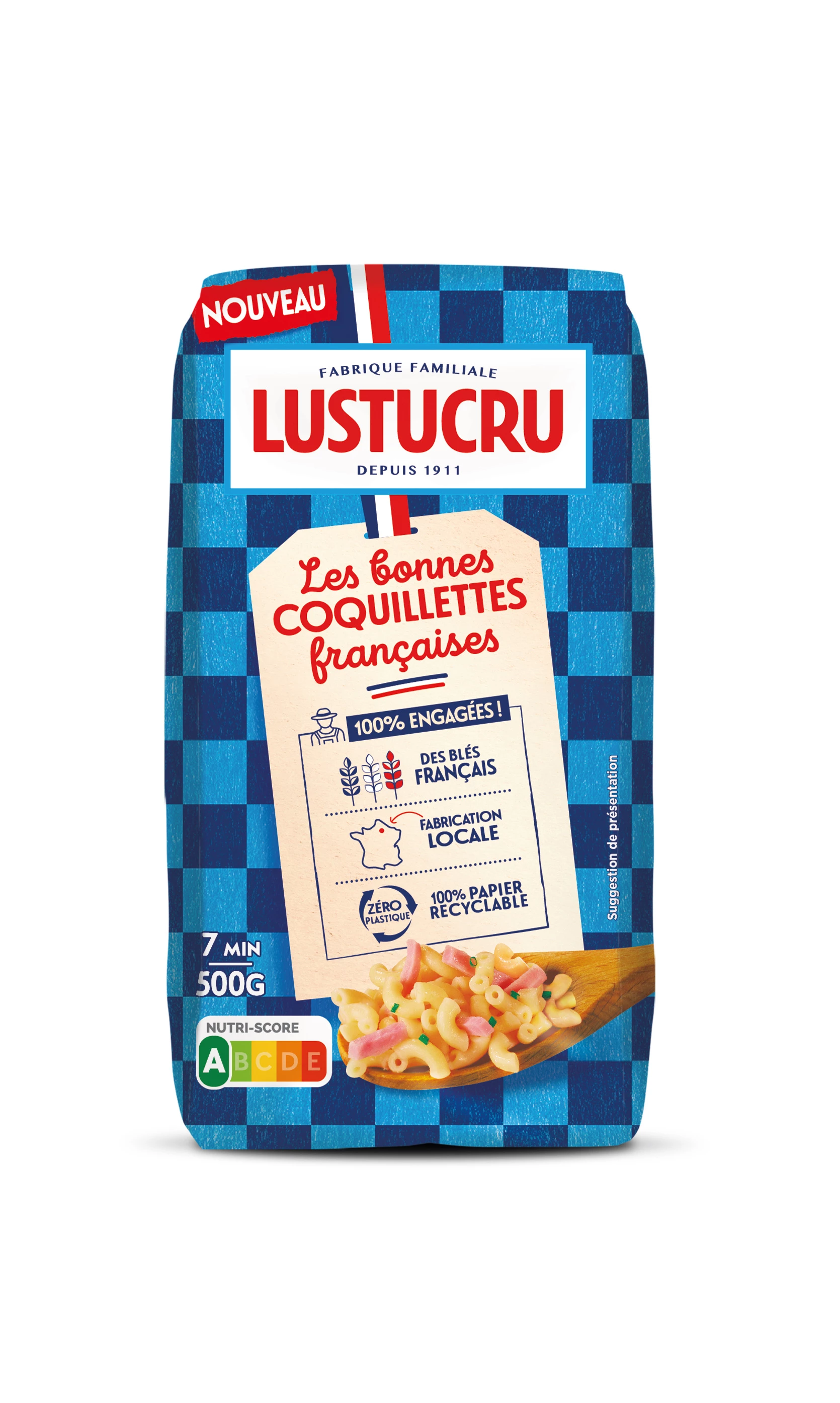 Pasta de coquilette, 500 g - LUSTUCRU