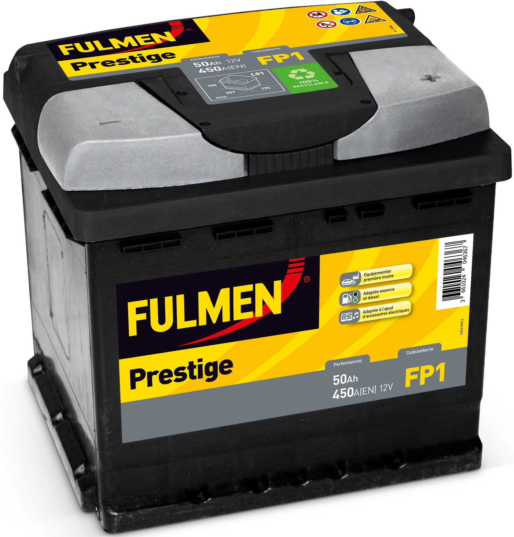 Batterie Auto Fulmen 50ah 450a