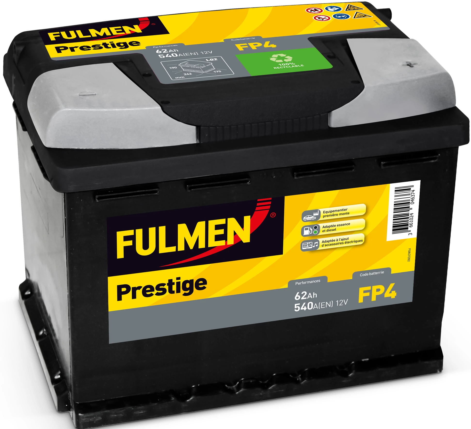 Grossiste Batterie Auto Fulmen 62ah 540a