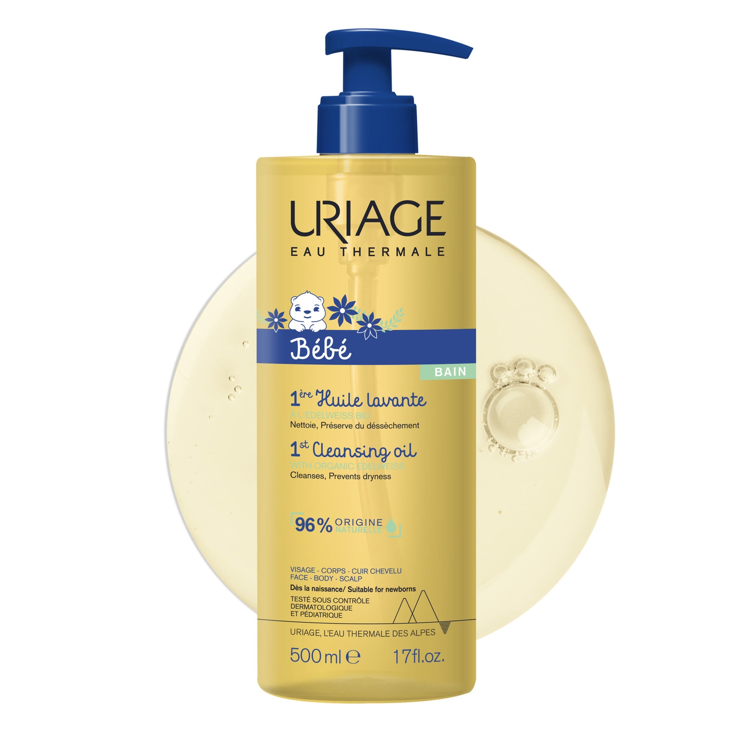 Bébé 1ère Huile lavante 500ml - URIAGE